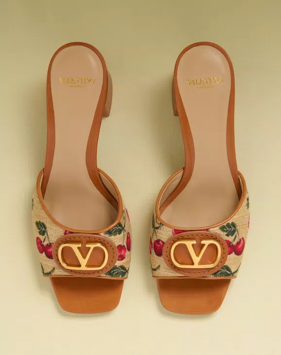 Valentino Vlogo Signature Cherryfic Slide Sandal 60Mm - Image 2
